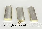 NGP9847 14*38mm - 18*45mm rectangle white calcite gemstone pendants