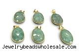 NGP9878 17*22mm faceted oval amazonite pendant