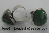 NGR02 18*25mm - 22*28mm faceted nuggets agate gemstone rings