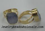 NGR07 13*18mm - 15*20mm freeform blue lace agate gemstone rings