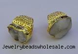 NGR1022 20*25mm - 25*35mm freeform druzy agate gemstone rings