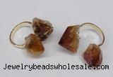 NGR105 13*18mm - 15*20mm faceted nuggets citrine gemstone rings