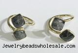 NGR1082 8mm faceted square labradorite gemstone rings wholesale