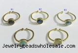 NGR1109 8mm coin  mixed gemstone rings wholesale