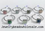 NGR1112 8mm square  mixed gemstone rings wholesale