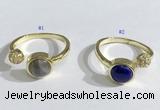 NGR1119 8mm coin  mixed gemstone rings wholesale