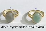 NGR1122 12*15mm oval mixed gemstone rings wholesale