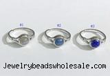 NGR1130 14*17mm flat round mixed gemstone rings wholesale