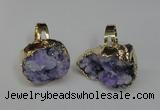 NGR131 18*25mm - 20*25mm freeform plated druzy quartz rings