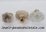 NGR141 25*30mm - 30*40mm freeform druzy agate rings wholesale