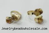 NGR186 8*10mm - 12*14mm freeform druzy agate gemstone rings