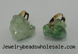 NGR20 18*25mm - 25*30mm nuggets plated druzy quartz rings