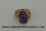 NGR2002 10*15mm faceted oval amethyst gemstone rings wholesale