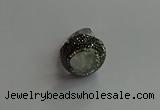 NGR2005 20*25mm flower druzy quartz rings wholesale