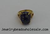 NGR2032 10*15mm faceted oval lapis lazuli gemstone rings