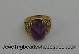 NGR2042 10*15mm faceted oval amethyst gemstone rings wholesale