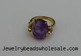 NGR2062 10*15mm faceted oval amethyst gemstone rings wholesale