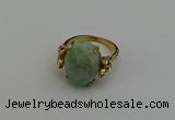 NGR2068 10*15mm faceted oval amazonite gemstone rings