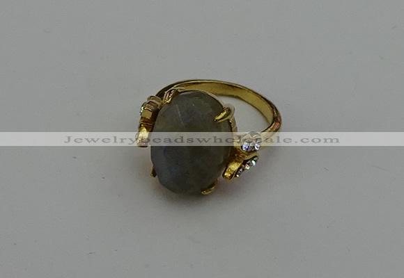 NGR2075 10*15mm faceted oval labradorite gemstone rings