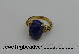 NGR2092 10*15mm faceted oval lapis lazuli gemstone rings