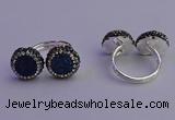 NGR2178 12mm - 14mm coin plated druzy agate rings wholesale