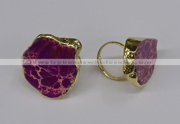 NGR263 22*30mm - 30*40mm freeform sea sediment jasper rings