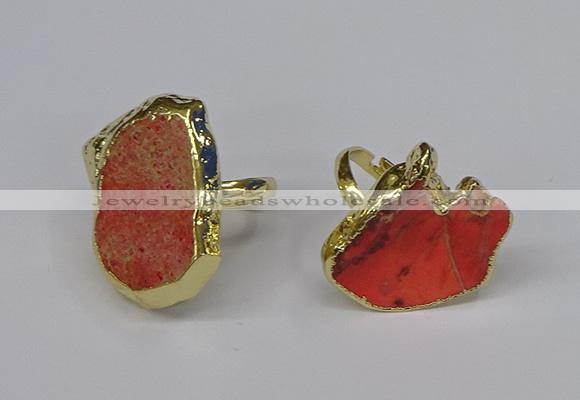 NGR264 22*30mm - 30*40mm freeform sea sediment jasper rings