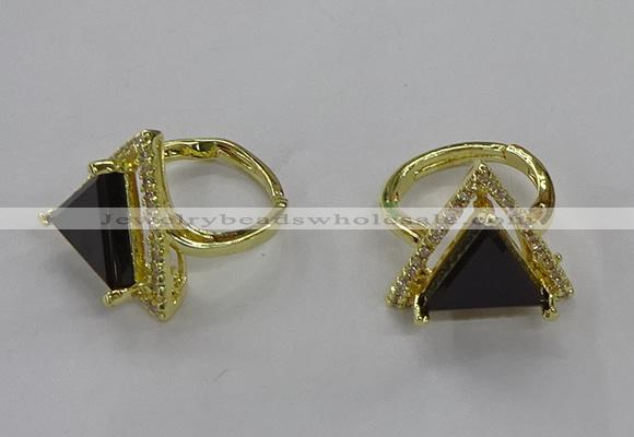 NGR277 14*14mm triangle agate gemstone rings wholesale