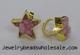 NGR283 25*25mm - 30*30mm star druzy agate gemstone rings