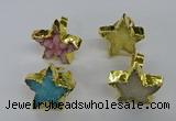 NGR287 25*25mm - 30*30mm star druzy agate gemstone rings