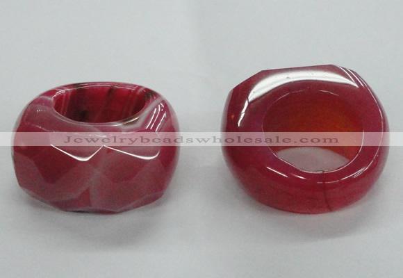 NGR30 16*30*32mm faceted freeform agate gemstone rings