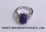 NGR3020 925 sterling silver with 8*10mm oval charoite rings