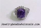 NGR3024 925 sterling silver with 10*12mm oval charoite rings