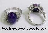 NGR3031 925 sterling silver with 10*14mm oval charoite rings