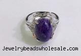 NGR3032 925 sterling silver with 10*14mm oval charoite rings