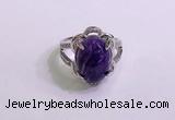 NGR3034 925 sterling silver with 10*14mm oval charoite rings