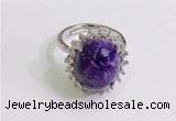 NGR3036 925 sterling silver with 12*14mm oval charoite rings