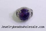 NGR3038 925 sterling silver with 12*14mm oval charoite rings