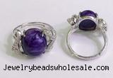 NGR3039 925 sterling silver with 12*14mm oval charoite rings