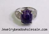 NGR3040 925 sterling silver with 12*14mm oval charoite rings