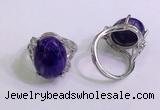 NGR3042 925 sterling silver with 12*16mm oval charoite rings