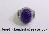 NGR3044 925 sterling silver with 12*16mm oval charoite rings