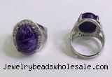 NGR3045 925 sterling silver with 12*16mm oval charoite rings