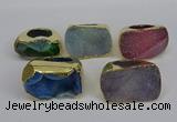 NGR309 25*40mm - 30*35mm freeform druzy agate gemstone rings