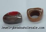 NGR32 16*35*40mm faceted freeform agate gemstone rings