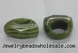 NGR34 16*35*40mm faceted freeform agate gemstone rings