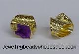 NGR374 15*20mm - 20*25mm freeform druzy agate rings wholesale