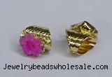 NGR385 18*25mm - 22*28mm freeform druzy agate gemstone rings