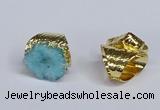 NGR387 18*25mm - 22*28mm freeform druzy agate gemstone rings