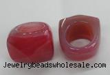 NGR40 20*30*35mm faceted freeform agate gemstone rings